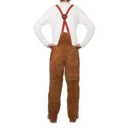 WELDAS LAVA BROWN SPILTLEDER TUINBROEK