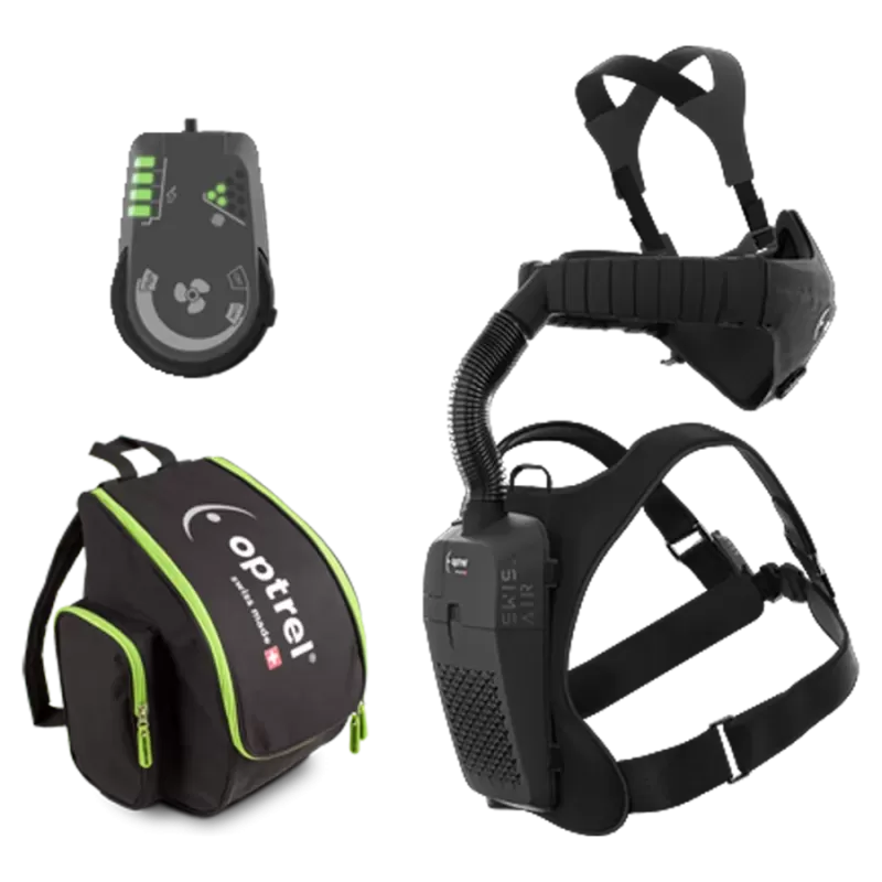 OPTREL SWISS AIR SYSTEEM MET BEDIENINGSPANEEL INCL. COMFORT HALFGELAATSMASKER